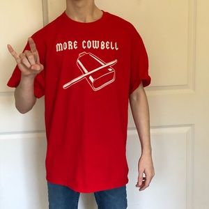 I Need More Cowbell!  Red Graphic Tee Large NEW!!!
